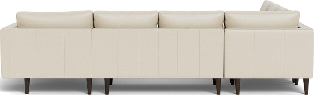 Ladybird 133" Leather Corner Sectionals w. Right Chaise - Tribeca Cream