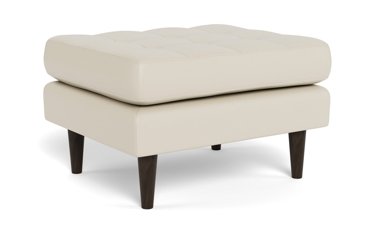 Ladybird Leather Ottoman - Tribeca Cream