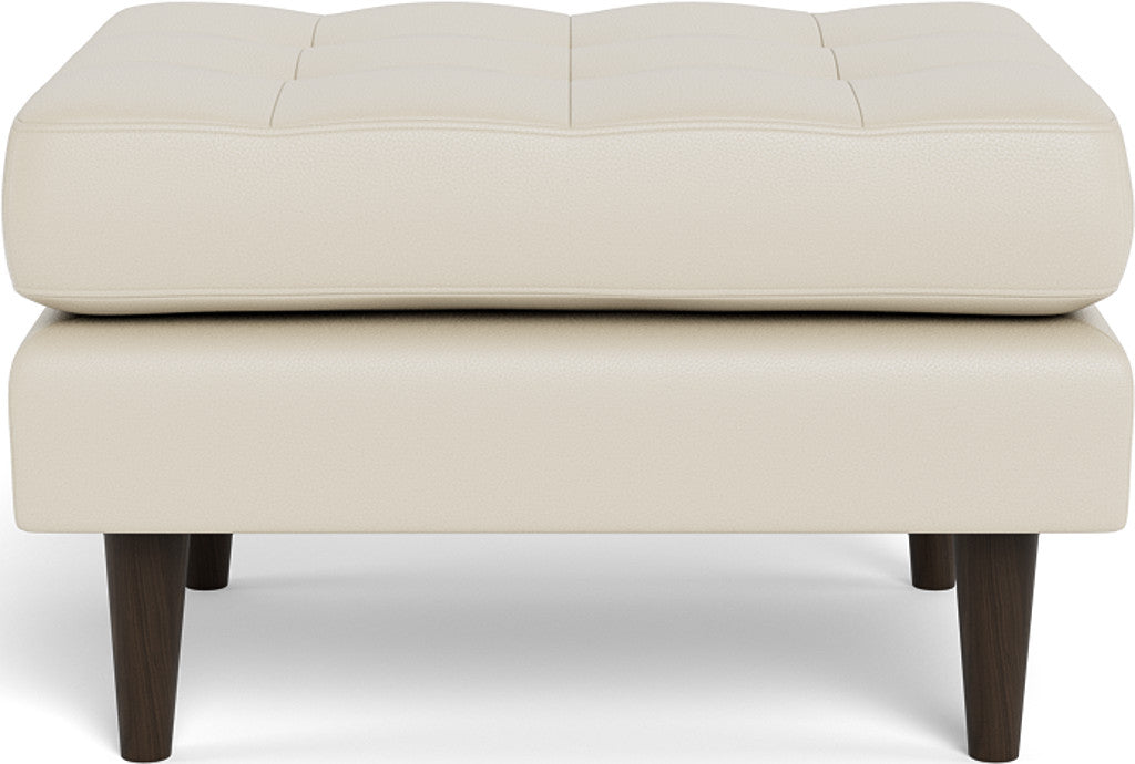 Ladybird Leather Ottoman - Tribeca Cream