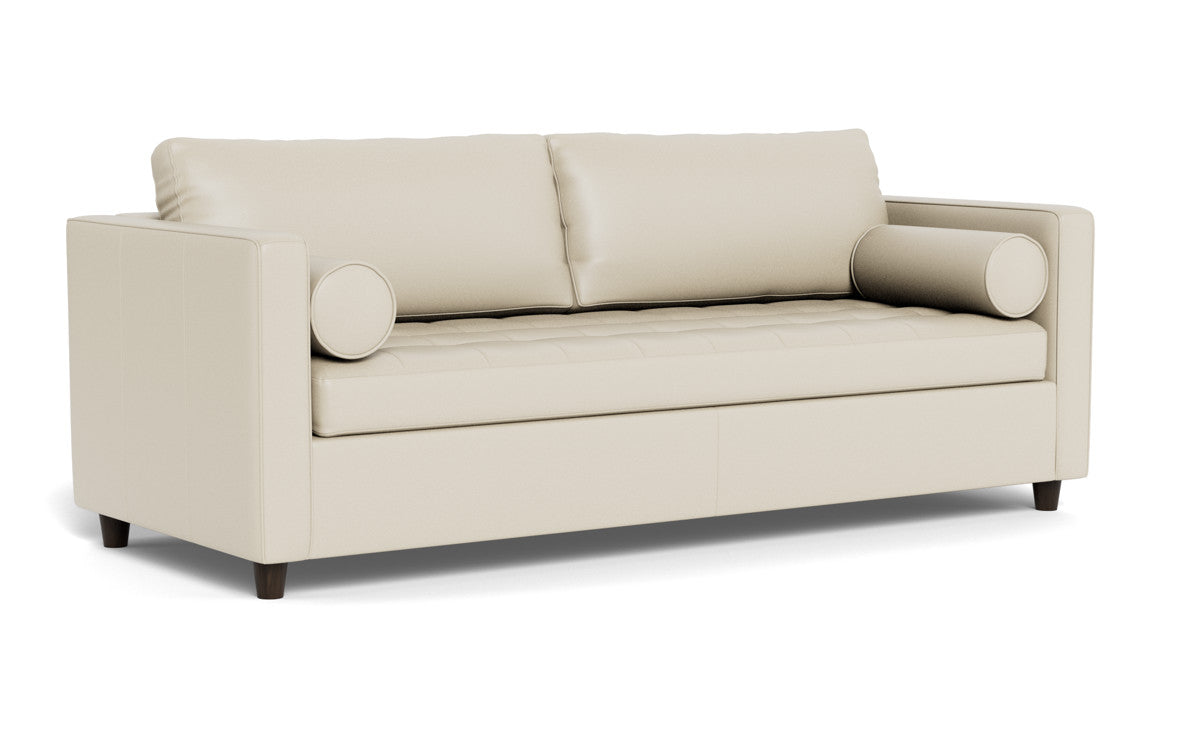 Ladybird 88" Leather Queen Sleeper - Tribeca Cream