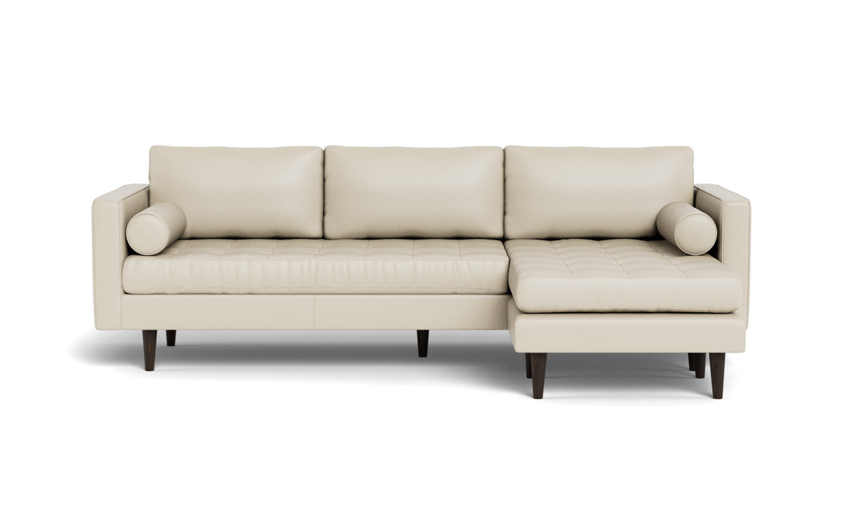 Ladybird 104" Leather Reversible Sofa Chaise - Tribeca Cream