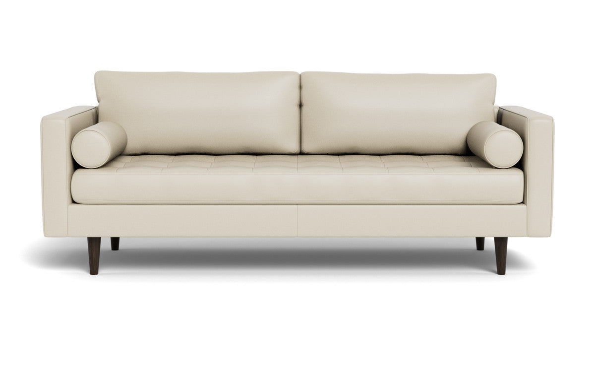 Ladybird 88" Leather Sofa - Tribeca Cream