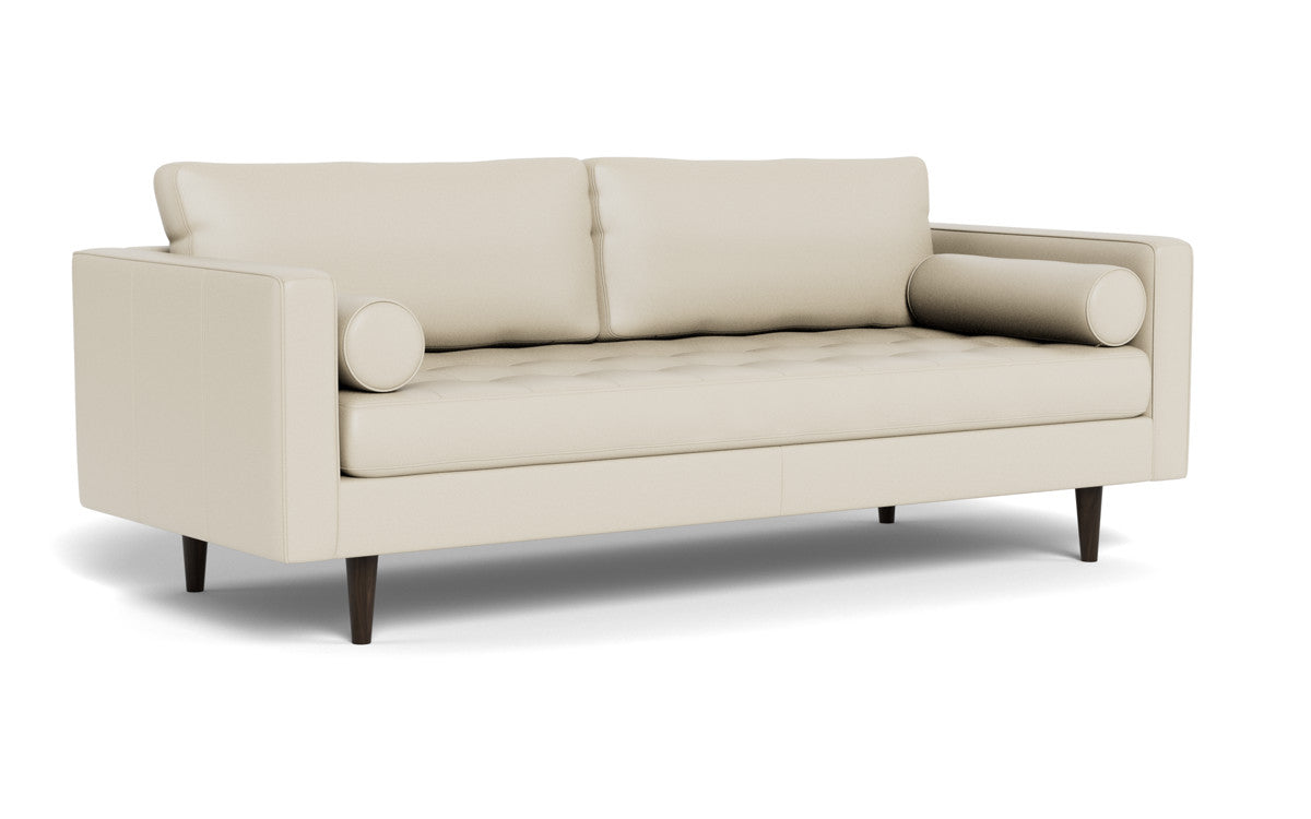 Ladybird 88" Leather Sofa - Tribeca Cream