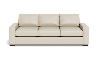 Mas Mesa 101" Deep Leather Estate Sofa - Tribeca Cream