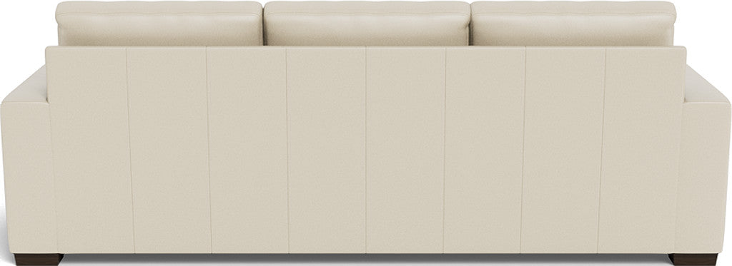 Mas Mesa 101" Deep Leather Estate Sofa - Tribeca Cream