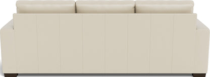 Mas Mesa 101" Deep Leather Estate Sofa - Tribeca Cream