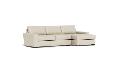 Mas Mesa 123" Deep Leather Right Chaise Sectional - Tribeca Cream