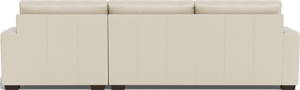 Mas Mesa 123" Deep Leather Right Chaise Sectional - Tribeca Cream