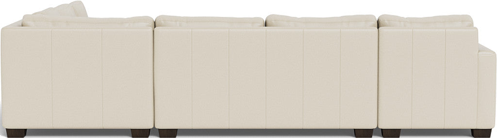 Track 141" Leather Corner Sectionals W. Full Sleeper & Left Chaise - Tribeca Cream