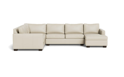 Track 141" Leather Corner Sectionals W. Full Sleeper & Right Chaise