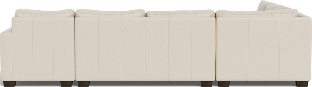 Track 141" Leather Corner Sectionals W. Full Sleeper & Right Chaise