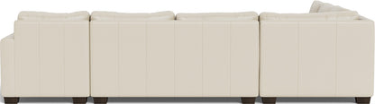 Track 141" Leather Corner Sectionals W. Full Sleeper & Right Chaise