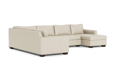 Track 141" Leather Corner Sectionals W. Full Sleeper & Right Chaise