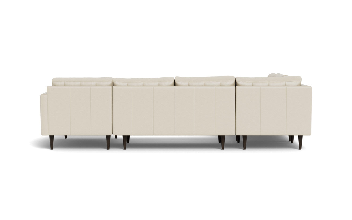 Wallace 131" Leather Corner Sectionals w. Right Chaise - Tribeca Cream