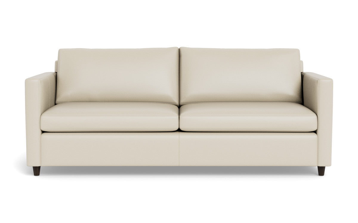 Wallace 74" Leather Untufted Queen Sleeper Sofa - Tribeca Cream