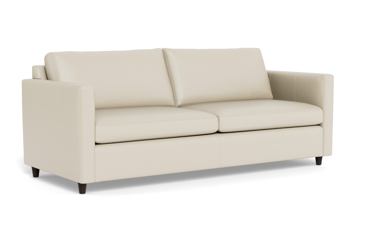 Wallace 74" Leather Untufted Queen Sleeper Sofa - Tribeca Cream