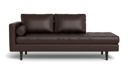 Ladybird 82" Leather LAF Stand Alone Chaise - Tribeca Espresso