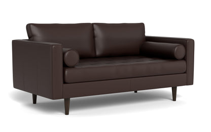 Ladybird 72" Leather Loveseat - Tribeca Espresso