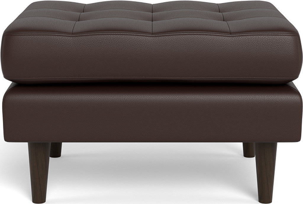 Ladybird Leather Ottoman - Tribeca Espresso