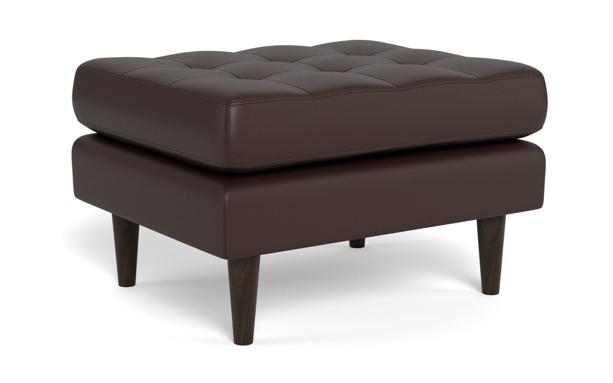 Ladybird Leather Ottoman - Tribeca Espresso