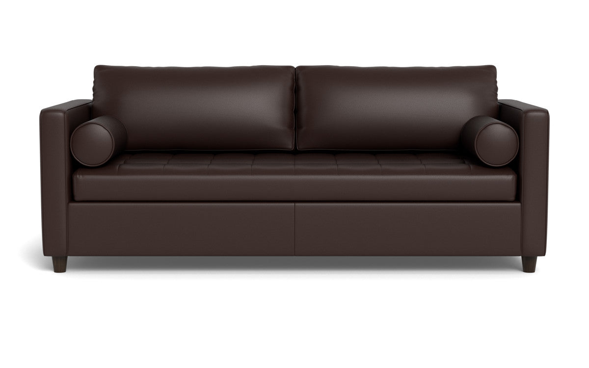 Ladybird 88" Leather Queen Sleeper - Tribeca Espresso