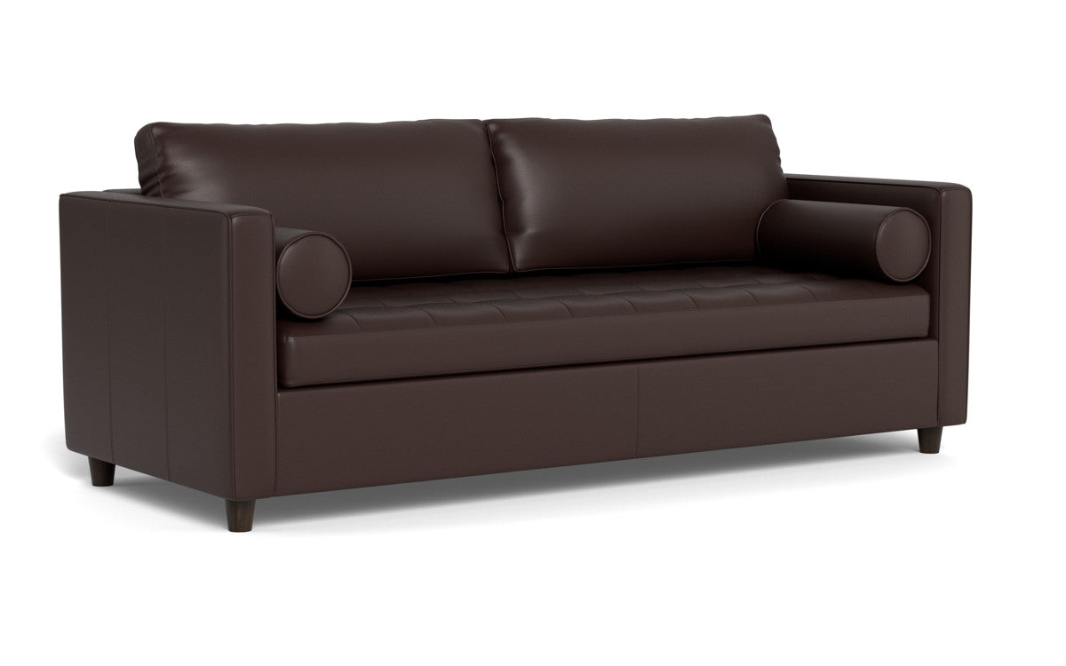 Ladybird 88" Leather Queen Sleeper - Tribeca Espresso