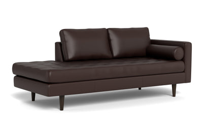 Ladybird 82" Leather RAF Stand Alone Chaise - Tribeca Espresso