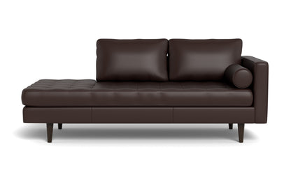 Ladybird 82" Leather RAF Stand Alone Chaise - Tribeca Espresso