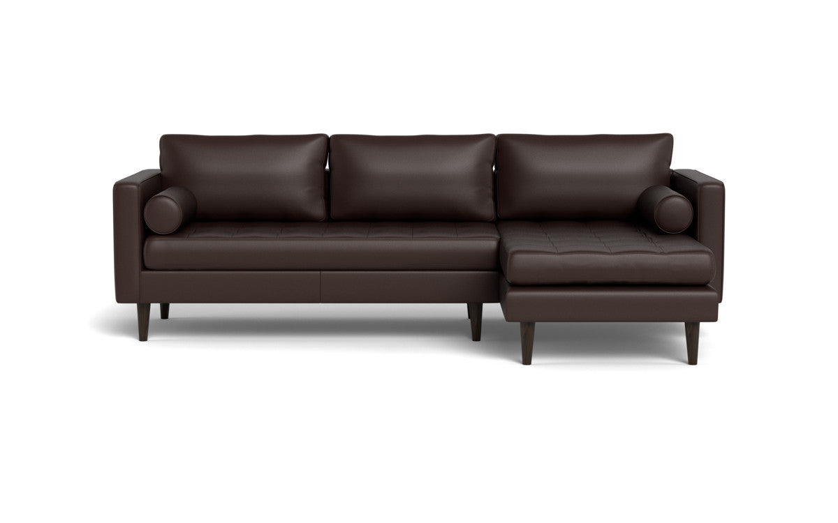 Ladybird 102" Leather Right Chaise Sectional - Tribeca Espresso