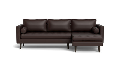 Ladybird 102" Leather Right Chaise Sectional - Tribeca Espresso