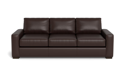 Mas Mesa 101" Deep Leather Estate Sofa - Tribeca Espresso