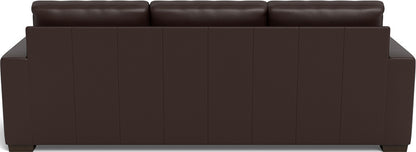 Mas Mesa 101" Deep Leather Estate Sofa - Tribeca Espresso