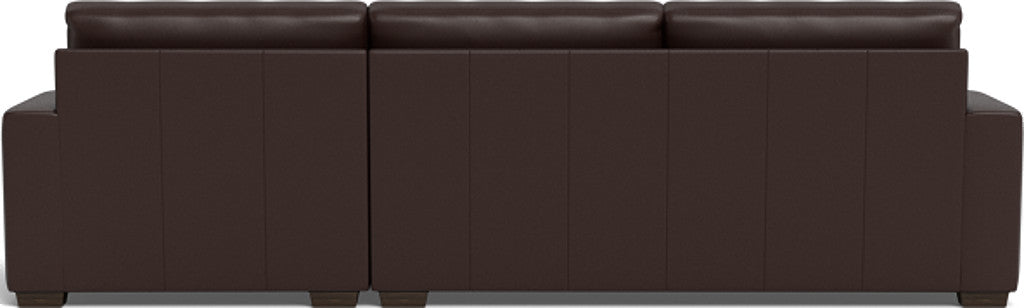 Mas Mesa 123" Deep Leather Right Chaise Sectional - Tribeca Espresso