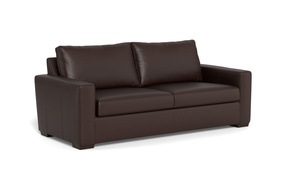 Mas Mesa 88" Deep Leather Sofa - Tribeca Espresso