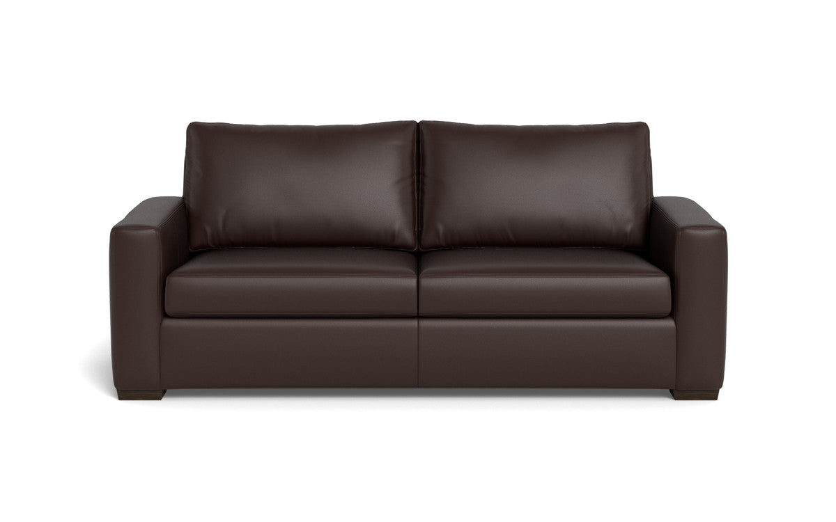 Mas Mesa 88" Deep Leather Sofa - Tribeca Espresso