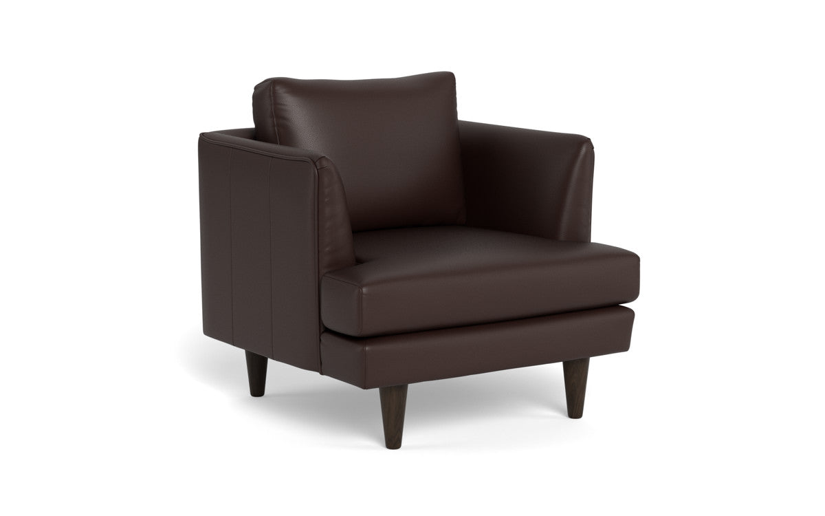 Rainey 35" Leather Arm Chair - Tribeca Espresso