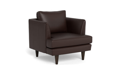Rainey 35" Leather Arm Chair - Tribeca Espresso