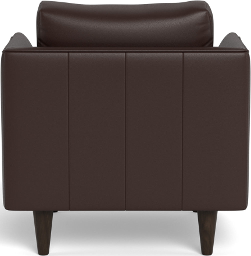 Rainey 35" Leather Arm Chair - Tribeca Espresso