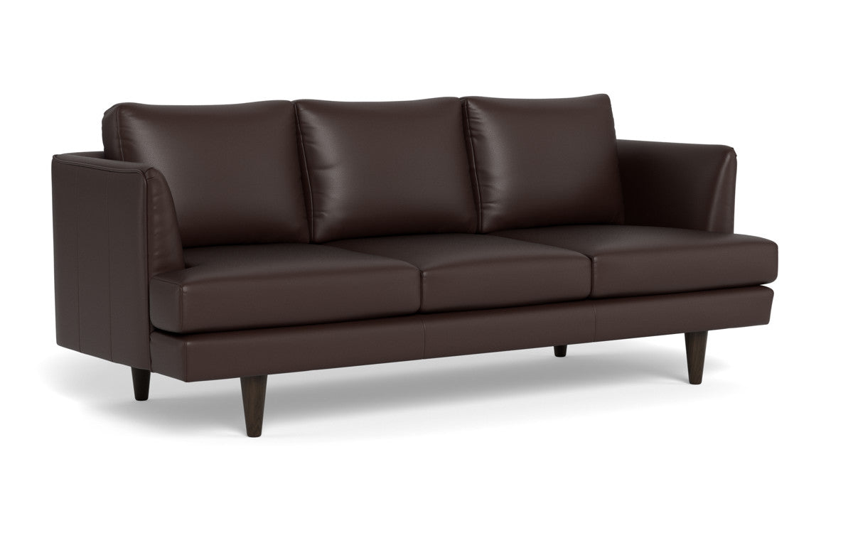 Rainey 83" Leather Sofa - Tribeca Espresso