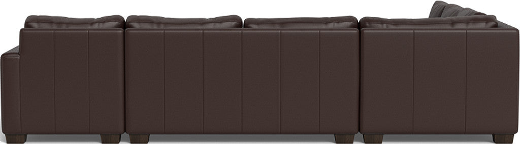 Track 141" Leather Corner Sectionals W. Full Sleeper & Right Chaise
