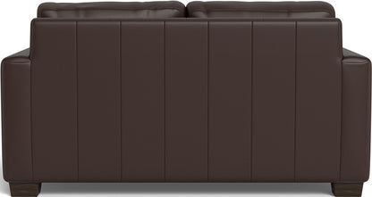 Track 62" Leather Loveseat - Tribeca Espresso