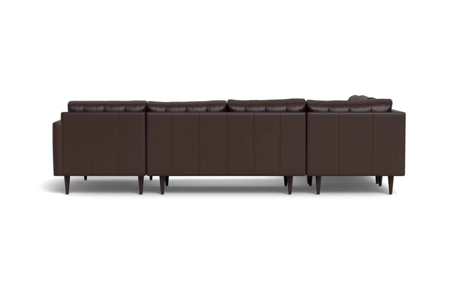 Wallace 131" Leather Corner Sectionals w. Right Chaise - Tribeca Espresso