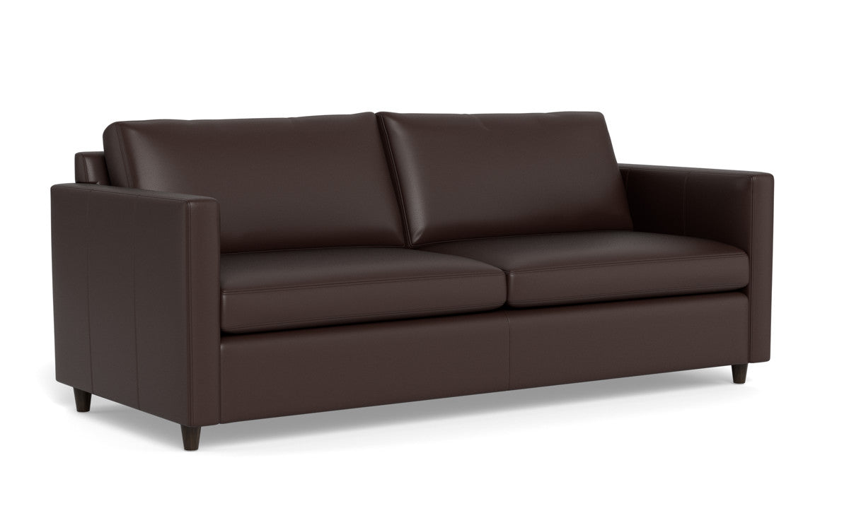 Wallace 74" Leather Untufted Queen Sleeper Sofa - Tribeca Espresso