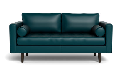 Ladybird 72" Leather Loveseat - Tribeca Lagoon