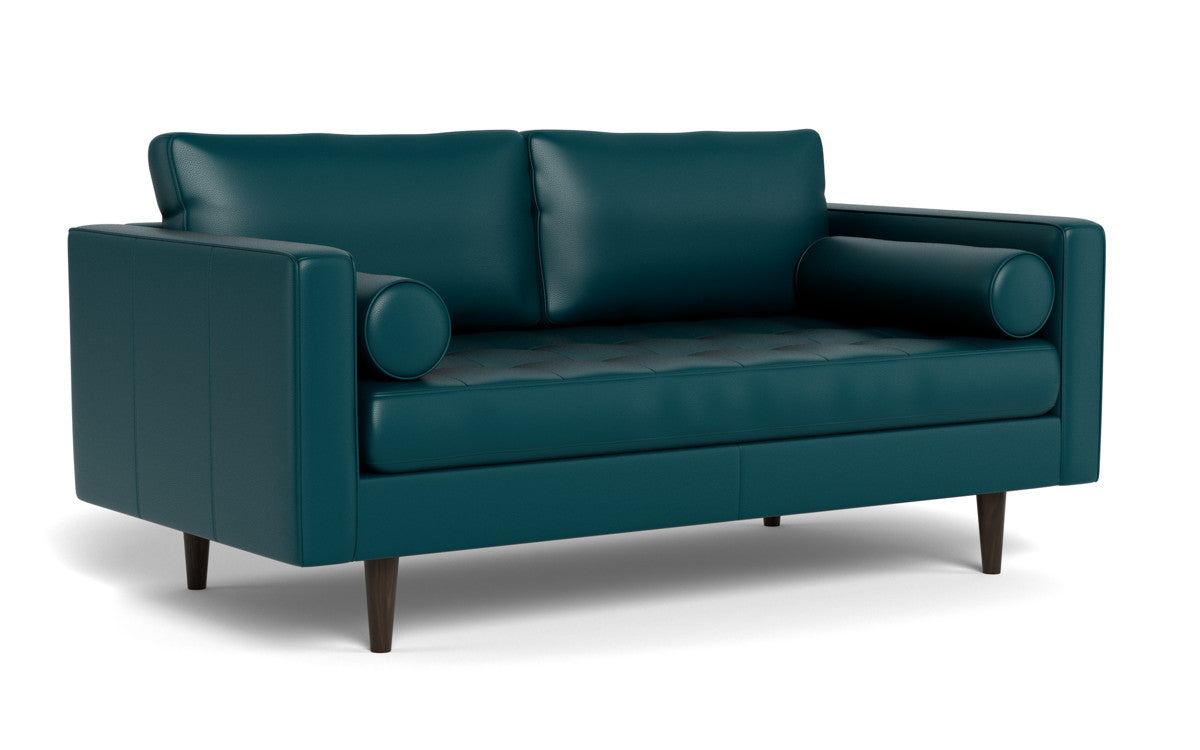 Ladybird 72" Leather Loveseat - Tribeca Lagoon