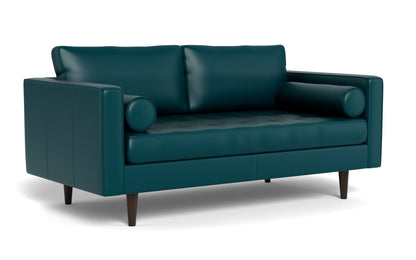 Ladybird 72" Leather Loveseat - Tribeca Lagoon