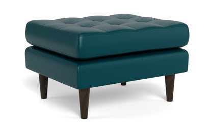 Ladybird Leather Ottoman - Tribeca Lagoon