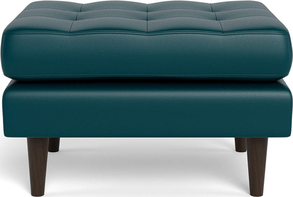 Ladybird Leather Ottoman - Tribeca Lagoon