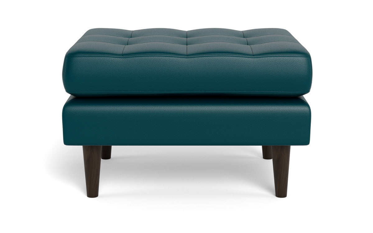 Ladybird Leather Ottoman - Tribeca Lagoon