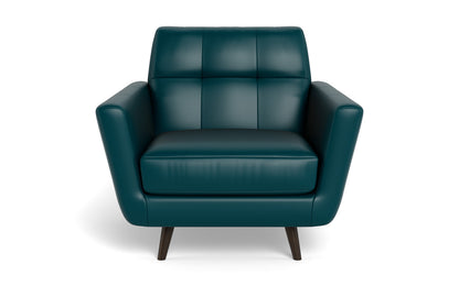 Lamar 42" Leather Arm Chair - Tribeca Lagoon